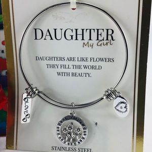 💙 😍 Daughter  Round Bangle Bracelet